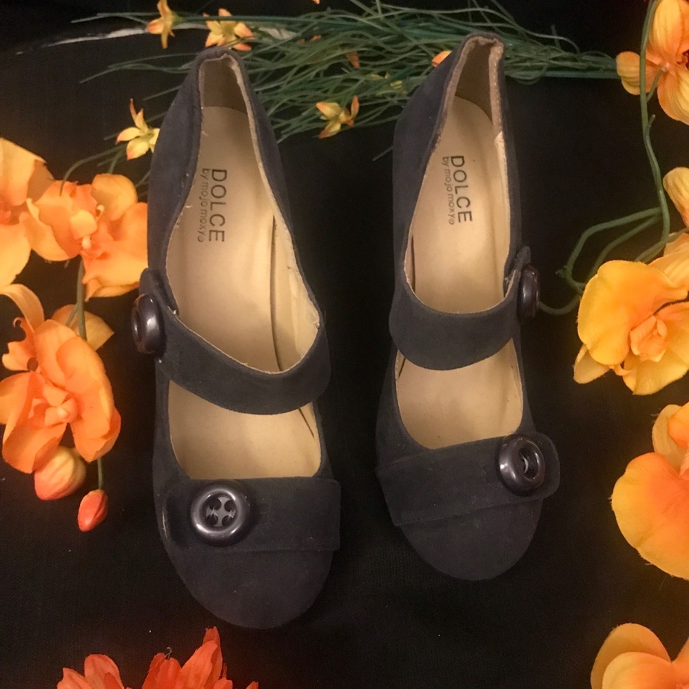 Mojo Moxy Blue Suede Heels - Picture 4 of 7